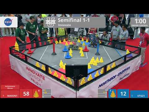 2018 VEXU Innovate SF1-1 - MASON1 vs UTGZ1 - 91 to 75