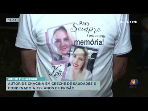 Autor de chacina em creche de Saudades é condenado a 329 anos de prisão