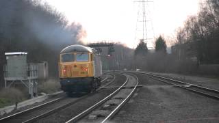 preview picture of video '56312 in NEW Railfest Livery, passes Water Orton.  01/03/12.'