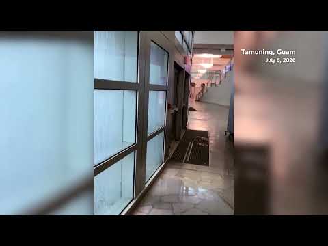 Video Thumbnail: Typhoon Bavi batters Guam airport with winds and rain