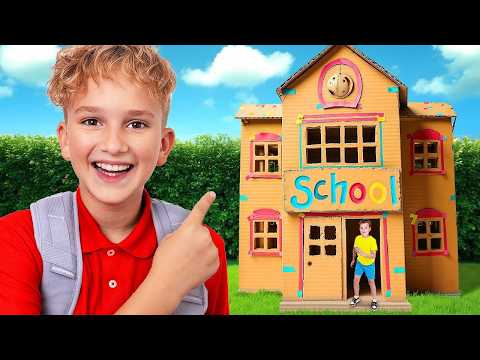 24 hours in Cardboard SCHOOL!