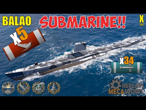 SUBMARINE Balao 5 Kills & 209k Damage | World of Warships Gameplay