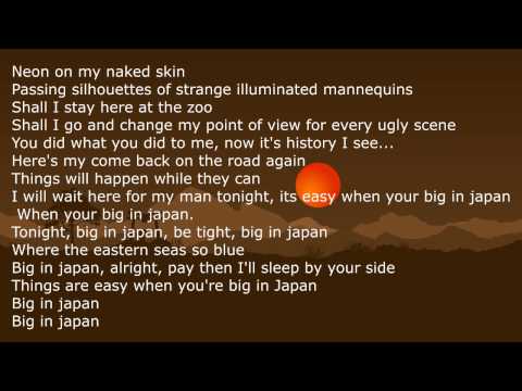 Deniz Tekin - Big in Japan (Cover) (Lyrics)