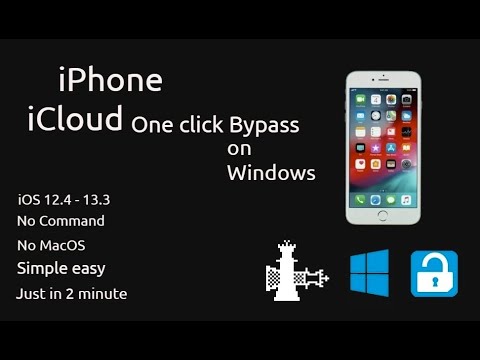 iPhone iCloud One Click Bypass and Jailbreak iOS 12-13 on Windows
