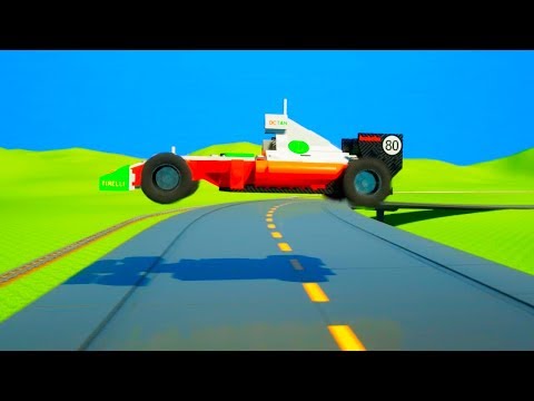 High Speed Lego Car Jumps #3 | Brick Rigs