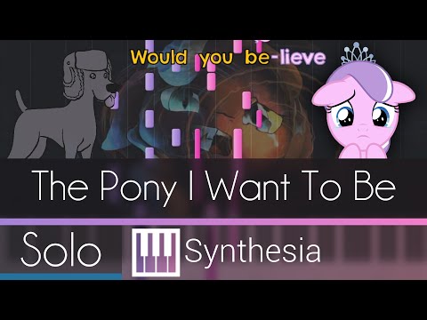 The Pony I Want To Be - |SOLO PIANO TUTORIAL w/ LYRICS| -- Synthesia HD