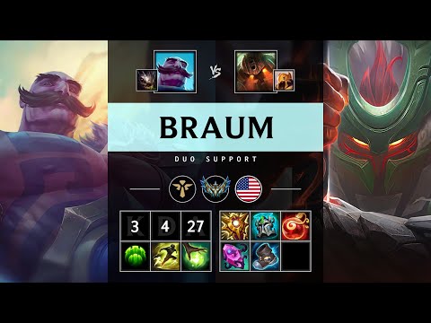 Braum Support vs Nautilus - NA Challenger Patch 25.09