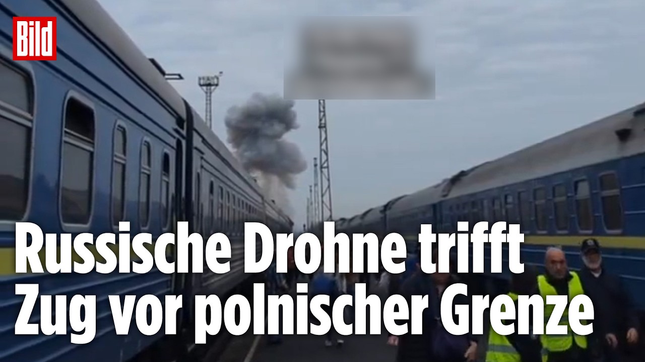 UKRAINE-KONFLIKT: Drohnenangriff auf Zug vor NATO-Grenze