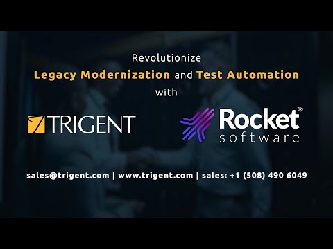 Trigent Partners with Rocket Software to Accelerate Mainframe Modernization and Test Automation