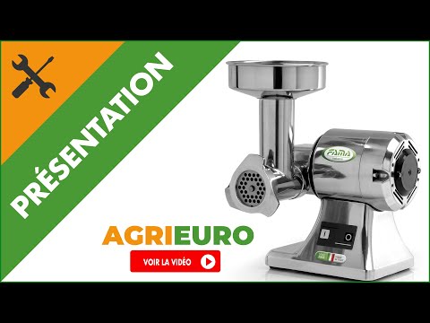 Démonstration du Hachoir à viande électrique FAMA TS8 - corps en aluminium poli