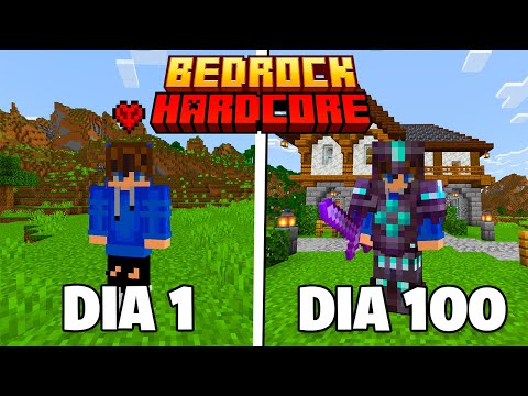SOBREVIVI 100 DIAS NO MINECRAFT BEDROCK HARDCORE