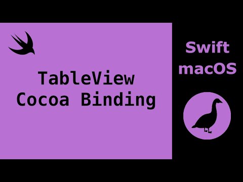 Swift macOS Tutorial: TableView Cocoa binding to ArrayController
