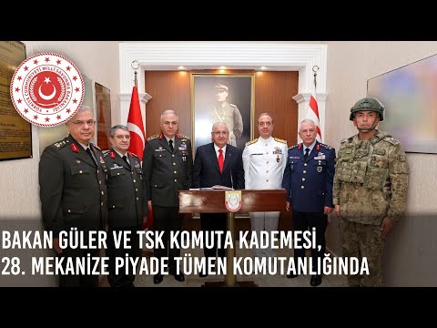 Bakan Güler ve TSK Komuta Kademesi, 28. Mekanize Piyade Tümen Komutanlığında İncelemelerde Bulundu