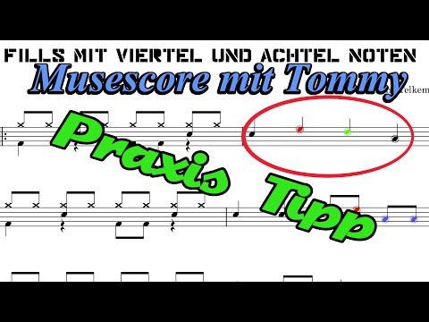 Praxis Tipp: Übungsblatt // Schlagzeug in Musescore // Musescore mit Tommy
