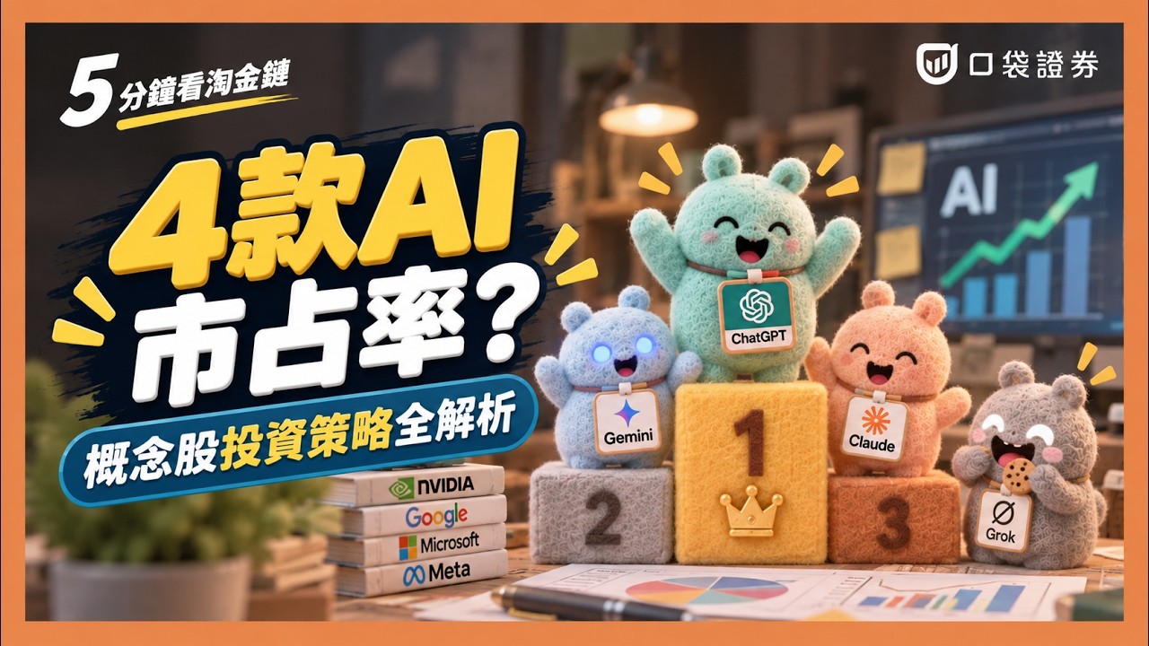 AI 三巨頭市佔洗牌!從各大 LLM 成長數據看潛在投資機會 | 口袋淘金鏈 | AI概念股
