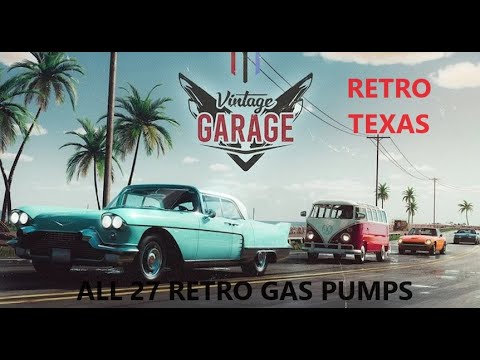 ALL 27 RETRO GAS PUMP LOCATIONS!! RETRO TEXAS - VINTAGE GARAGE - THE CREW MOTORFEST