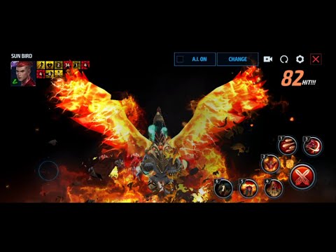 Sun Bird in Modern suit skills preview | Marvel Future Fight