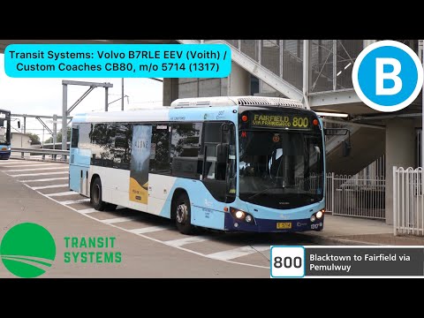 Transit Systems: Volvo B7RLE EEV (Voith) / Custom Coaches CB80, m/o 5714 (1317)