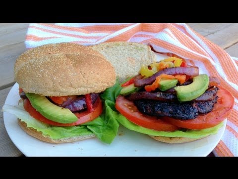 Grilled Portobello Mushroom Burger - GetFitWithLeyla