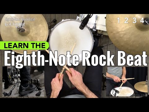 Eighth-Note Rock Beat - Beginner Drum Lesson