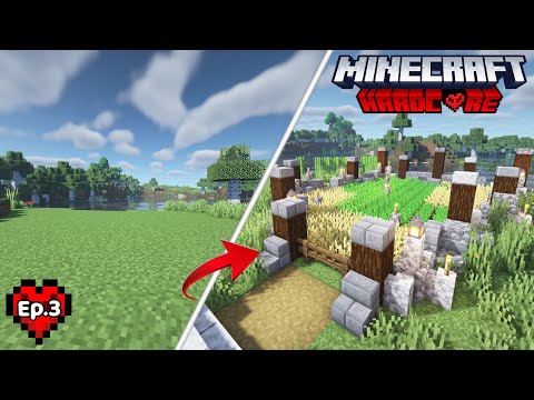 Zoffy - Making a Wheat Field in Minecraft Hardcore Zoffy Survival Series (Ep 3)
