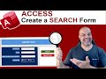 Microsoft Access Create A SEARCH FORM Easily Find Records