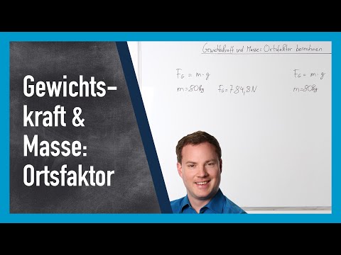 Ortsfaktor bei Gewichtskraft & Masse berechnen