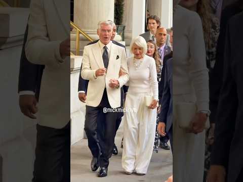 Pierce Brosnan (72) & Son, Dylan (28) in a rare public appearance in NYC