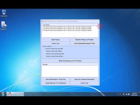 Extract Random Line or Word From Text Files Software