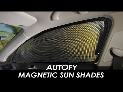 Autofy Magnetic Mesh Fabric Window Shades with Zipper for Car