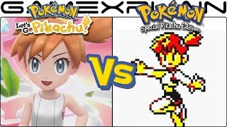 Pokémon Let's Go Pikachu & Eevee Vs Pokémon Yellow - Graphics Comparison Part 2 (Switch vs Game Boy)