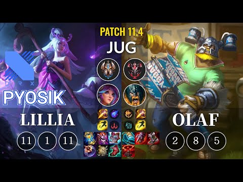 DRX Pyosik Lillia vs Olaf Jungle - KR Patch 11.4