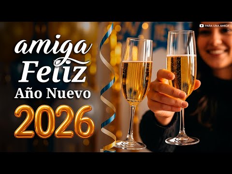 ¡Feliz Año Nuevo 2026! ✨ Lindo mensaje para ti, AMIGA Querida 🥂 BIENVENIDO 2026