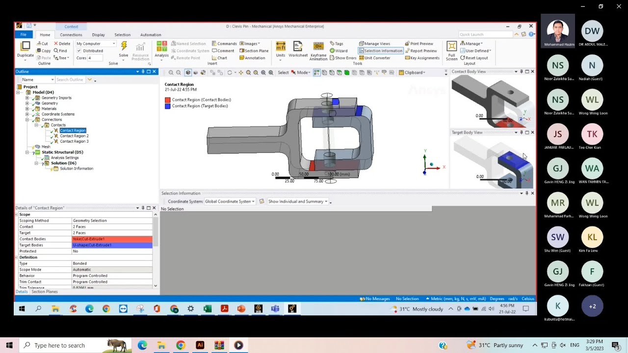 Webinar: Ansys Mechanical (Getting Started with 3-D Elasticity)