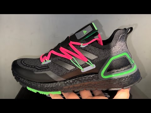 Adidas Ultraboost 20 Lab Explorer Black Pink Green Running Shoes