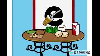 E Eats Everything but the letters talk