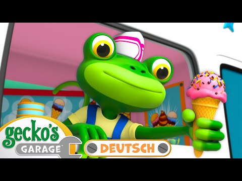 Notfall Eiscreme Abenteuer | 60-minütige Zusammenstellung｜Geckos Garage Deutsch｜LKW für Kinder 🦎🛠️