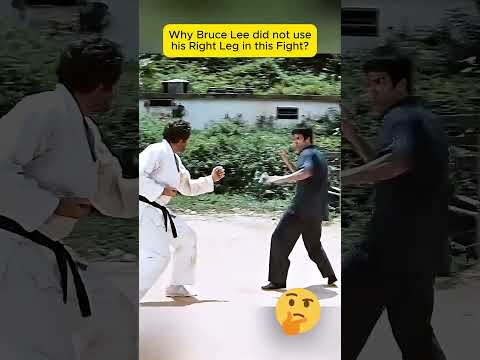 Why Bruce Lee Didn’t Use His Right Leg in This Fight? 🥋🤔 #Shorts