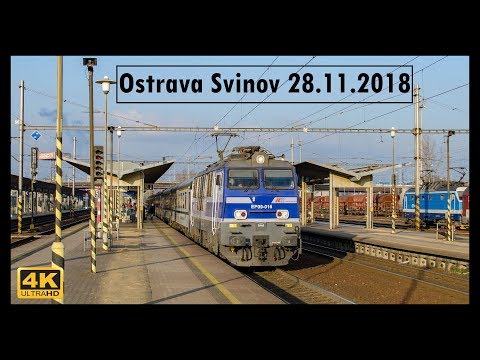 Vlaky Ostrava - Svinov 28.11.2018 4K