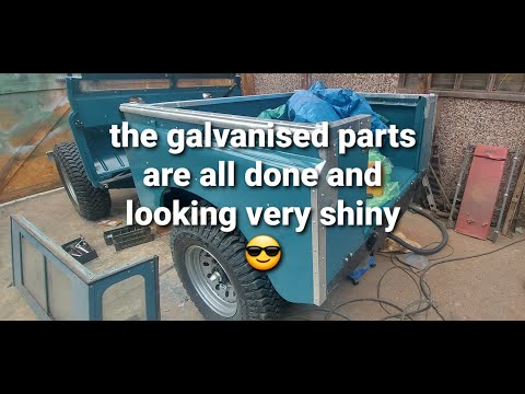 land rover series, getting the galvernising done for project numb nuts.