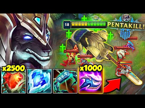What happens when full tank Nasus gets 1000 Stacks... (1V5 PENTAKILL WITH EASE)