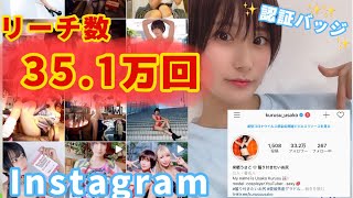 Instagramのリーチ数公開‼️人気なのはやっぱり…？【認証バッジ頂いた記念】