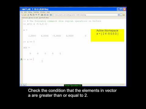 Vector Logical Operations In Matlab