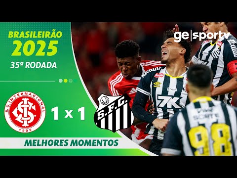 Gols e lances de Internacional x Santos