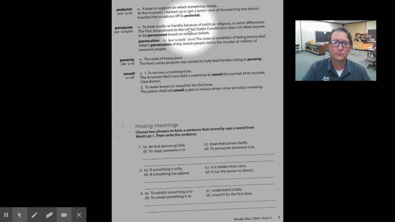 Wordly Wise Book 6 Vocab Lesson 1A&B