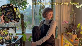 plant styling, thrifting, & diy faux moth shadowbox 🦋🌿🌧️