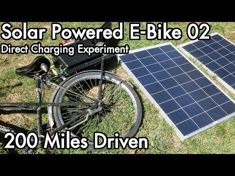 Solar Powered E-Bike 02: Direct Charging Experiment, 200 Miles Driven