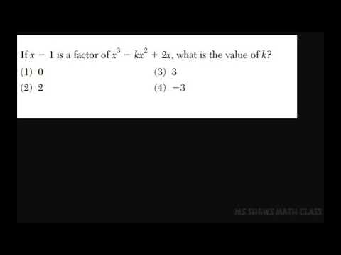 Find the value of k given a polynomial and a factor of the polynomial