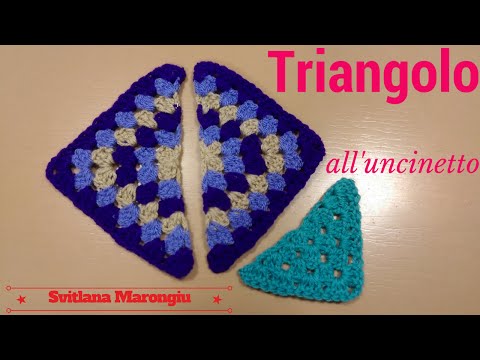 Triangolo della nonna all'uncinetto - tutorial triangolo all'uncinetto