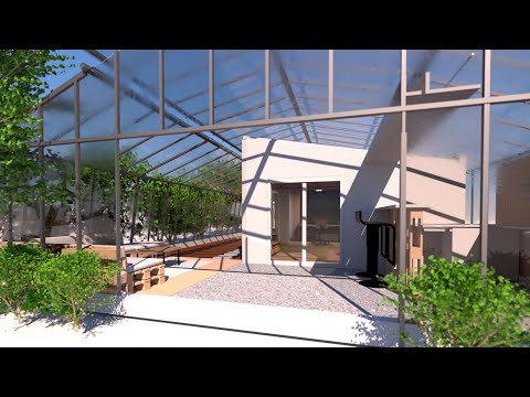 Raum-in-Raum Konzept im Gewächshaus mit Stahlleichtbau